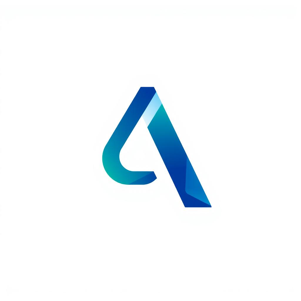 A modern and sleek letter logo design featuring the letter 'A'