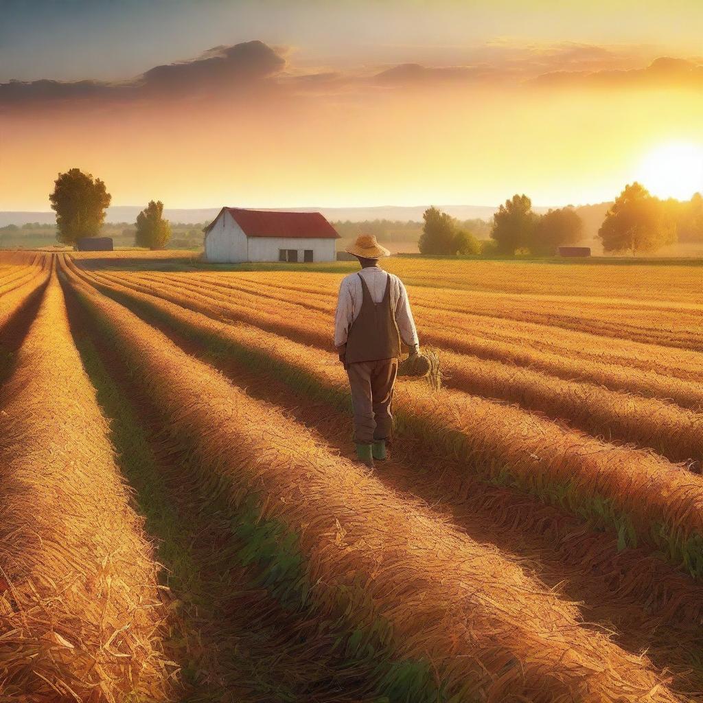 An image of a serene farming landscape