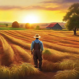 An image of a serene farming landscape