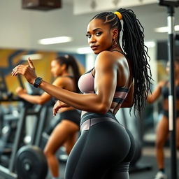 A dynamic depiction of Brittany, an African-American former college volleyball player who has a bratty yet confident demeanor