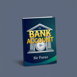 A full-size book cover for the title 'Bank Account' by Sir Faraz, featuring a modern and sleek design that evokes themes of finance and wealth