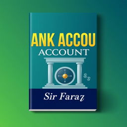 A full-size book cover for the title 'Bank Account' by Sir Faraz, featuring a modern and sleek design that evokes themes of finance and wealth