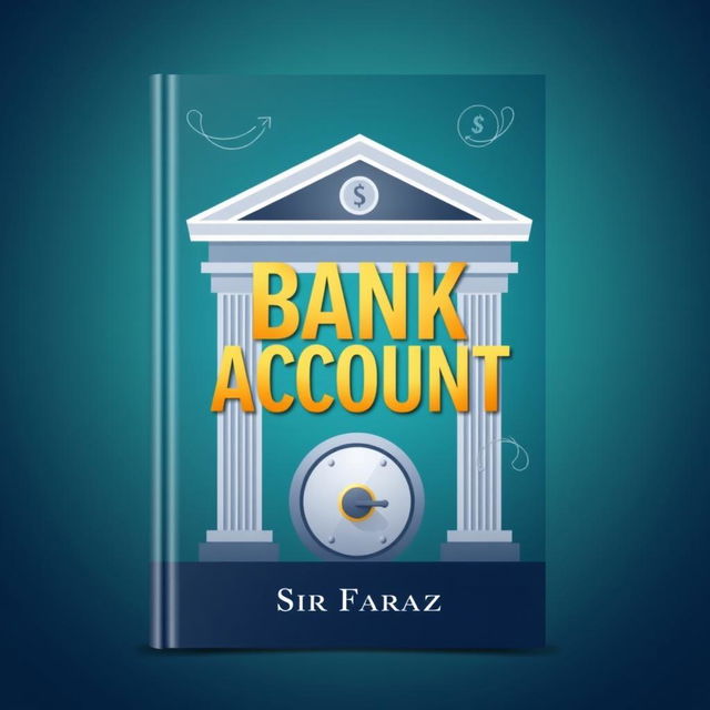 A full-size book cover for the title 'Bank Account' by Sir Faraz, featuring a modern and sleek design that evokes themes of finance and wealth