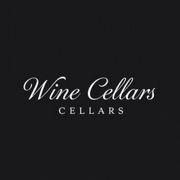 A logo design featuring a solid black background with a uniform fancy cursive font