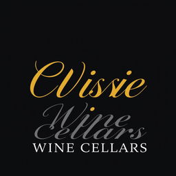 A logo design featuring a solid black background with a uniform fancy cursive font