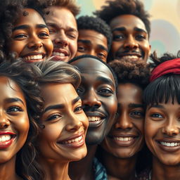 A captivating representation of humanity, showcasing the diversity and beauty of human expression
