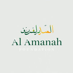 A minimalist and professional logo design for 'Al Amanah Foundation'