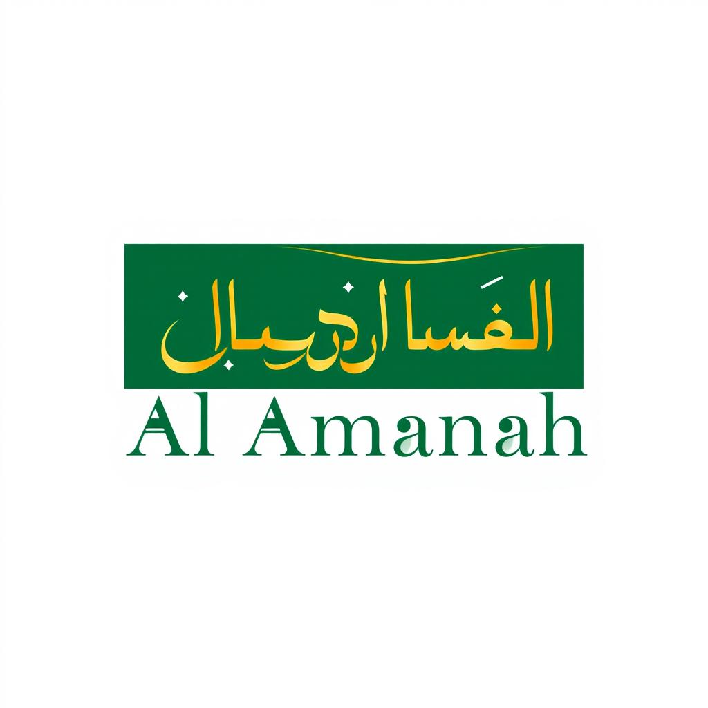 A minimalist and professional logo design for 'Al Amanah Foundation'