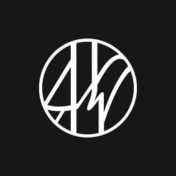 A logo design centered around the letters 'M W M', prominently displayed in white on a solid black background