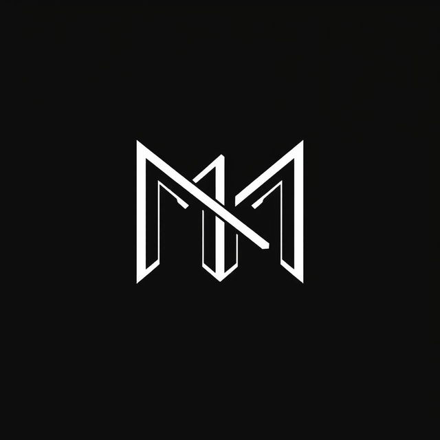 A striking logo design centered around the letters 'M W M', presented in white on a solid black background