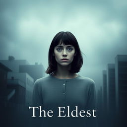 A film poster titled 'The Eldest', featuring a somber and introspective young woman in her late teens