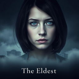 A film poster titled 'The Eldest', featuring a somber and introspective young woman in her late teens