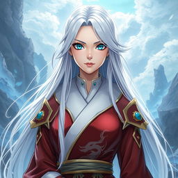 A stunning light novel cover in the art style of Wuthering Waves