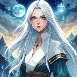 A stunning light novel cover in the art style of Wuthering Waves
