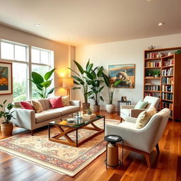 A beautifully designed living room featuring modern home decor elements
