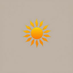 A beautiful logo featuring a radiant sun design, incorporating warm colors such as yellows, oranges, and reds