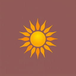A beautiful logo featuring a radiant sun design, incorporating warm colors such as yellows, oranges, and reds