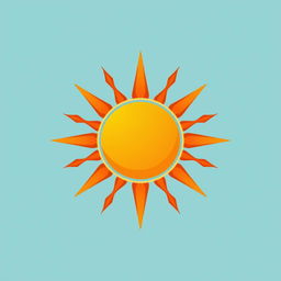 A beautiful logo featuring a radiant sun design, incorporating warm colors such as yellows, oranges, and reds