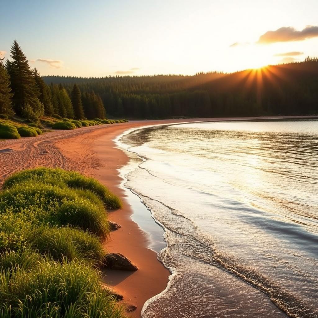 A stunning landscape of Jönköping, Sweden, located on the shores of the serene Lake Vättern