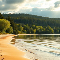 A stunning landscape of Jönköping, Sweden, located on the shores of the serene Lake Vättern