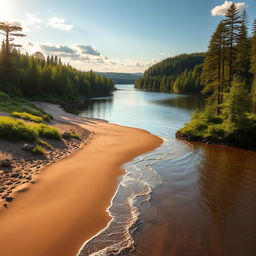 A stunning landscape of Jönköping, Sweden, located on the shores of the serene Lake Vättern