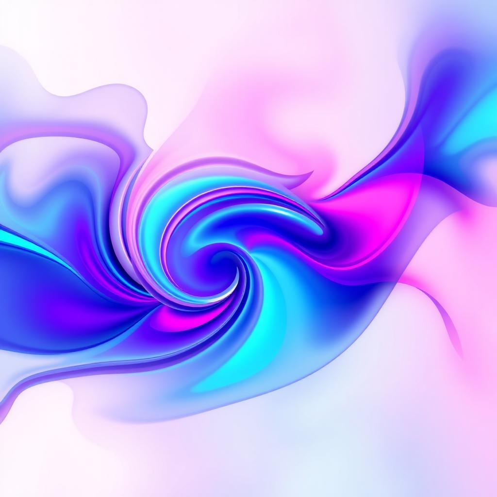 A vibrant and colorful abstract wallpaper design featuring swirling patterns and geometric shapes that blend seamlessly together, with a gradient of blues, purples, and pinks