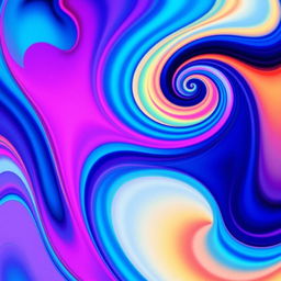 A vibrant and colorful abstract wallpaper design featuring swirling patterns and geometric shapes that blend seamlessly together, with a gradient of blues, purples, and pinks