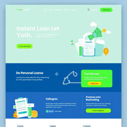 A visually appealing website interface for an instant loan online service in India