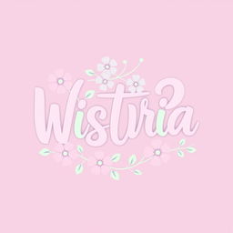 A playful and cute logo design for the K-pop girl group named 'Wist3ria'