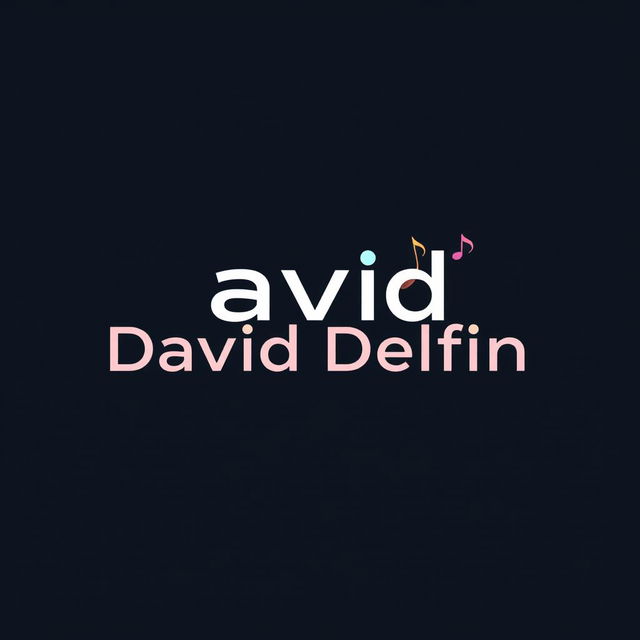 A modern and stylish logo design featuring the artistic name 'David Delfin'