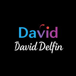A modern and stylish logo design featuring the artistic name 'David Delfin'