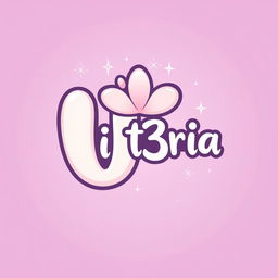 A cute and whimsical logo design for 'Wist3ria', featuring playful, rounded typography with pastel colors