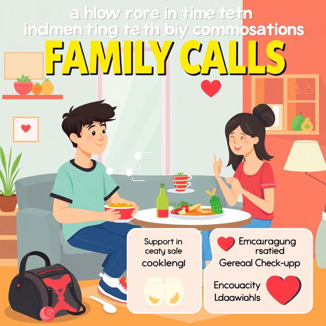 A vibrant and informative poster illustrating the important role of family in managing health concerns of teenagers