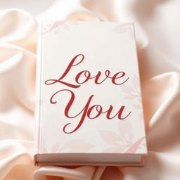 A beautiful book cover design featuring the text 'Love You' in an elegant, flowing script font