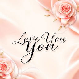 A beautiful book cover design featuring the text 'Love You' in an elegant, flowing script font