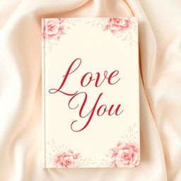 A beautiful book cover design featuring the text 'Love You' in an elegant, flowing script font
