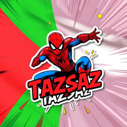 A vibrant and dynamic mobile sticker design featuring a large, striking Palestine flag as the background, with a bold, stylized depiction of Spiderman in an action pose overlaying it