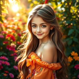A collection of stunning portraits showcasing the most beautiful girl, with long flowing hair and bright, expressive eyes