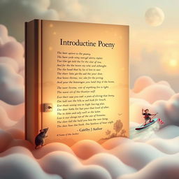 A visually captivating book cover for a poem titled 'Introduction to the Poetry'