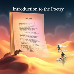 A visually captivating book cover for a poem titled 'Introduction to the Poetry'