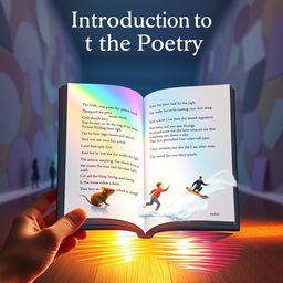 A stunning book cover for the poem 'Introduction to the Poetry', featuring an enchanting visual composition without any text except for the title