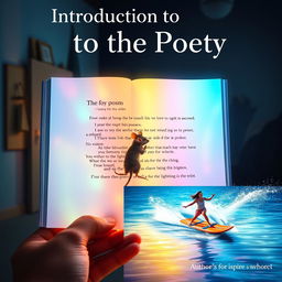 A stunning book cover for the poem 'Introduction to the Poetry', featuring an enchanting visual composition without any text except for the title