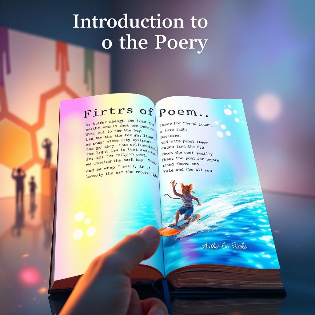 A stunning book cover for the poem 'Introduction to the Poetry', featuring an enchanting visual composition without any text except for the title