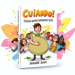 A high-definition book cover design for a financial education book titled 'Cuidado! Todos Querem Seu Dinheiro' by Josué Just