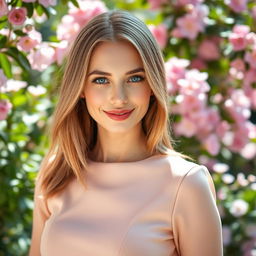 A stunning Russian beauty aged 35 to 45, showcasing elegance and grace