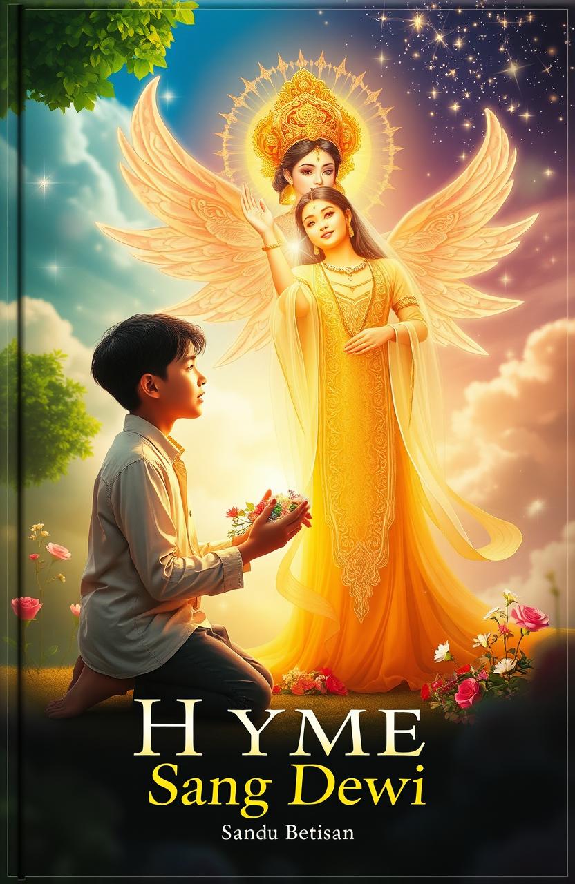 A beautiful and enchanting book cover for "Hymne untuk Sang Dewi"
