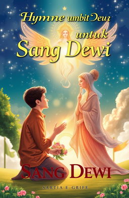 A beautiful and enchanting book cover for "Hymne untuk Sang Dewi"