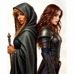 A book cover featuring two women back-to-back, both in profile