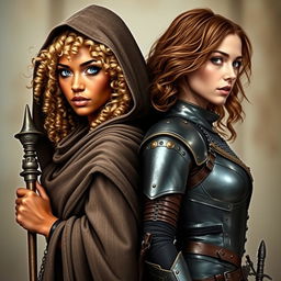 A book cover featuring two women back-to-back, both in profile