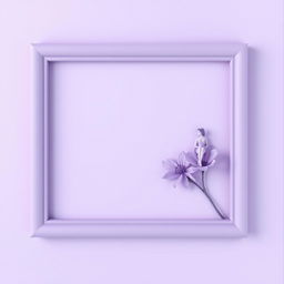 A rectangular purple frame with a soft, pastel purple hue